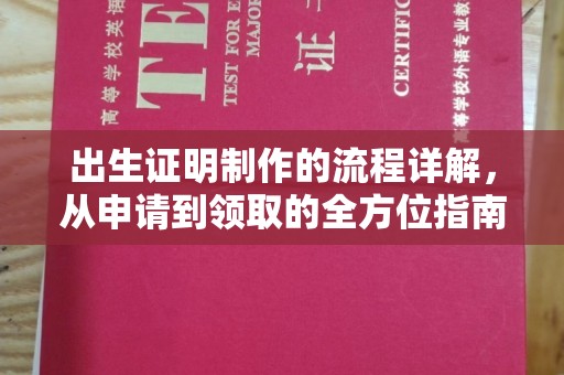 昌都出生证明制作的流程详解，从申请到领取的全方位指南