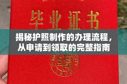 昌都揭秘护照制作的办理流程，从申请到领取的完整指南